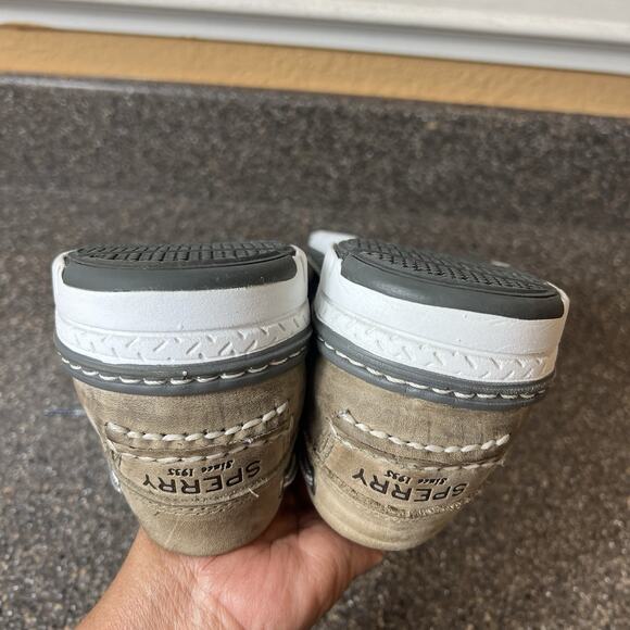 Sperry Boat Shoe Men 12M 3-Eye Light Brown Comfort Casual Walking Driving SlipOn - Picture 8 of 11